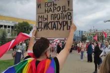 Belarus Protest Plakat Lesben sind eben das Volk