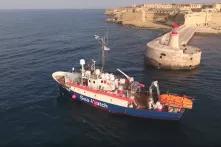 Die Sea-Watch 2 verlässt Malta in Richtung libyscher Küste (Screenshot aus dem Video s.u.)